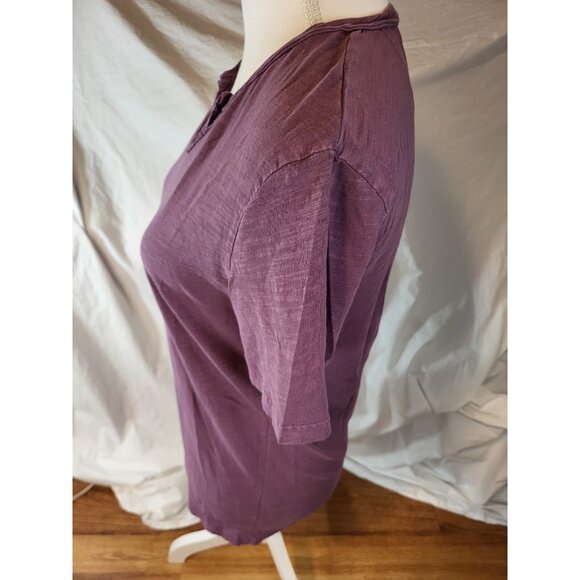 Mod o Doc Size S Purple/Red Short Sleeve V Neck Sleeve Top - Picture 4 of 6